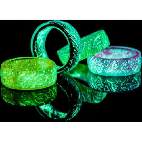 Cool Luminous Burst Fluorescent Ring Personality Womens Fashion Ring Bar Party Jewelry Accessories Cocktail Ring Christmas Gift