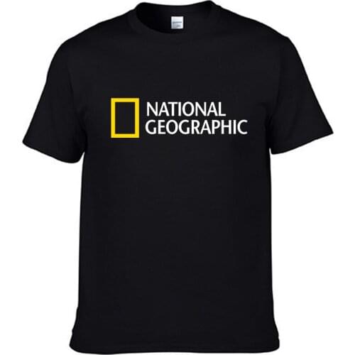 Summer National Geographic 100% cotton T-shirt Discovery Channel adventure melodrama mens and womens short-sleeved T-shirt