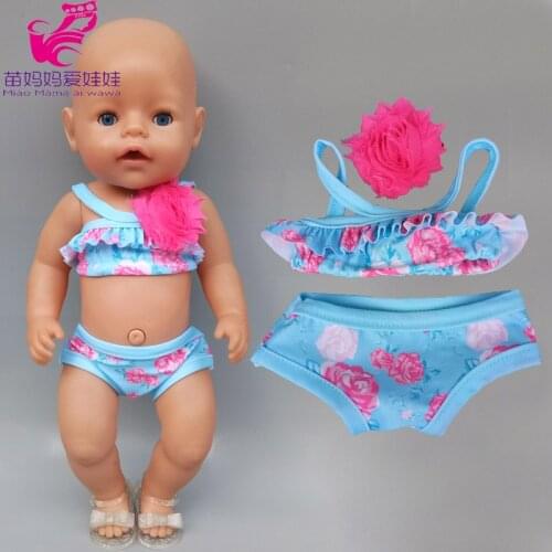 17 Inch Baby Doll Clothes Swim Suit for 18" Girls Doll Dress Baby Christmas Gift Doll Wear