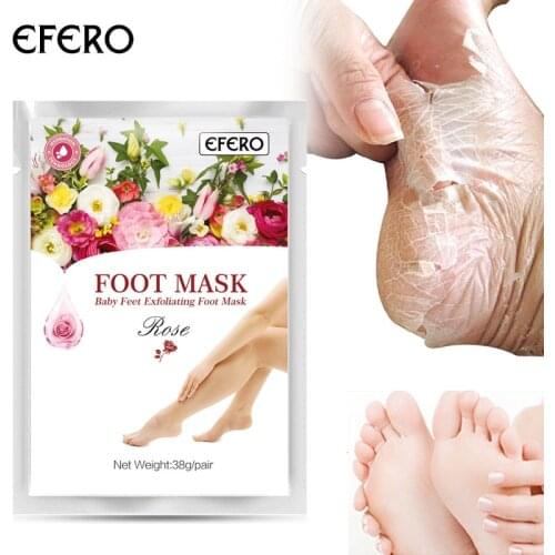1Pair EFERO Exfoliating Peel Renewal Foot Mask Soft Remove Dead Skin Pedicure Detox Pads Foot Spa TSLM1