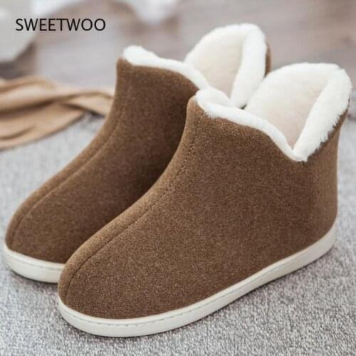 Couples Cute Floor Shoes Unisex Home Boots Cotton Warm Womens Winter Boots Female Ankle Boots for Women Feminina Botas