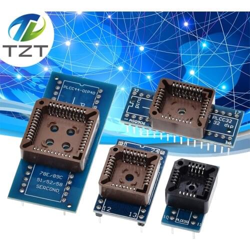PLCC20 PLCC28 PLCC32 PLCC44 to DIP 20 28 32 44 USB Universal Programmer IC Adapter Tester Socket for TL866CS TL866A EZP2010