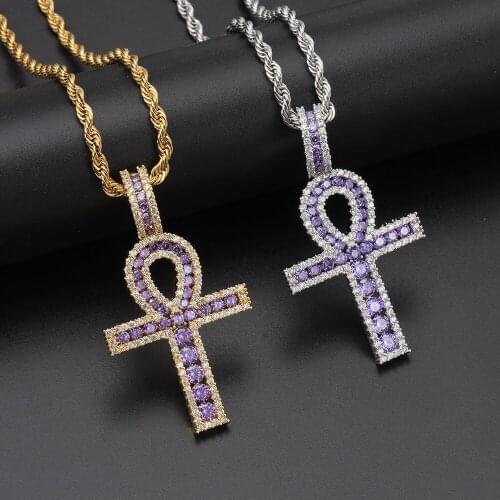 Luxury Silver Necklace Women Wedding Fashion Cross Crystal Zircon Pendant Necklace Men Long Chain Necklace Christmas Gift kolye