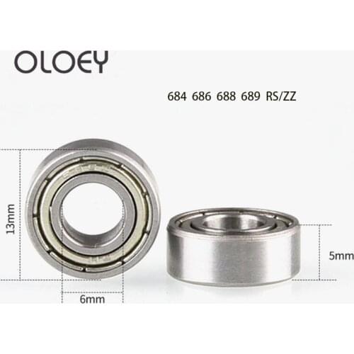 5-10pcs 684 686 688 689 ZZ RS Deep Groove Ball Bearing Metal Shielded Miniature Bearing ZZ RS