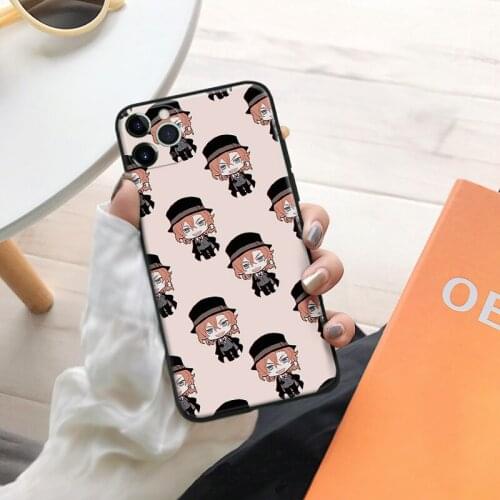 Bungo stray dogs chuuya anime silicone Phone Case FOR iPhone Se 6 6s 7 8 Plus X Xr Xs 11 12 Mini Pro Max Glass Cover Shell