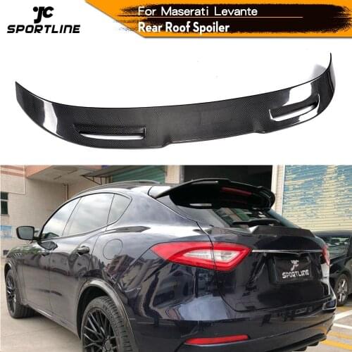 Carbon Fiber Car Rear Roof Trunk Lip Spoiler Window Wing Lip for Maserati Levante 2016 - 2019 Carbon Spoiler