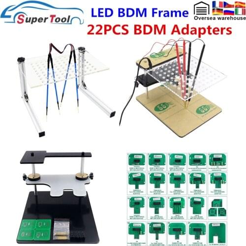 LED BDM Frame For KTAG KESS LED BDM Frame With 22PCS Adapter Full Sets OBDII ECU Progammer LED BDM Frame with 4pcs Probe Pens