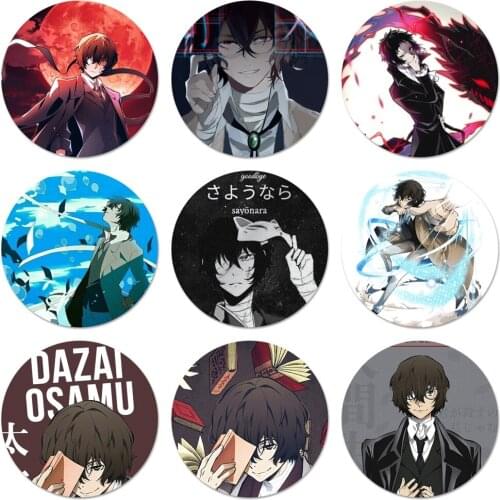 Japan anime bungou stray dogs Dazai Osamu Icons Pins Badge Decoration Brooches Metal Badges For Clothes Backpack Decoration