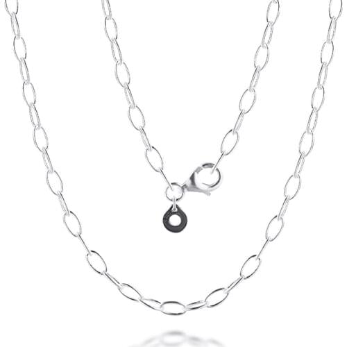 Link Chain Necklaces for Women Colares 925 Sterling Silver Necklaces & Pendants Elegant Original Jewelry Gift Mothers Day 2021
