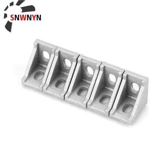 1/10/20pcs 2020 Aluminium Corner Bracket Fittings 20x20 L Shape Right Angle Brace Connector Use 2020 Industrial Aluminum Profile