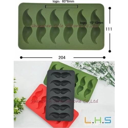 100pcs/lot High Quality Ice Cream Tools Silicone Moustache Beard Pudding Jelly Candy Ice Cube Trays Popsicle Bar Mold