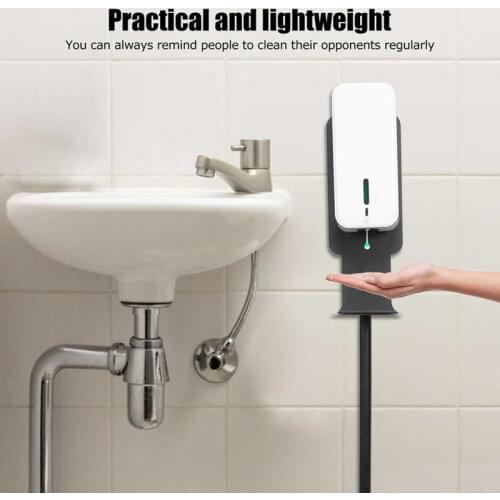 1500ml Large Capacity Soap Dispenser Black Vertical Floor Soap Dispenser Non-Contact Soap Box Household Supplies