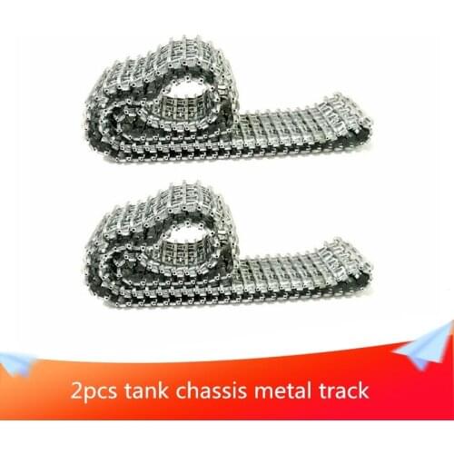 2pcs Smart Tank Chassis Metal Track/Motor Drive Belt Tank Car Accessories Applicable to Our Store A Variety of Small Tank Models