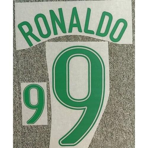 2006 BRAZIL #9 Ronaldo Nameset #10 Ronaldinho Printing Iron On Heat Transfer Patches