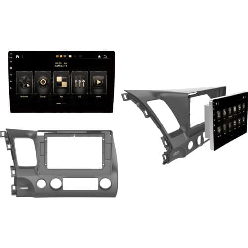 4+64G PX6 Touch Screen Android 9.0 Head Unit 10 Inch Bluetooth Multimedia Car Monitor For Honda Civic 2005-2011