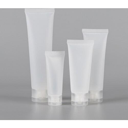 50PCS 5ML 10ML 15ML 30ML 50ML 100ML Empty Frosted Soft Plastic Lotion Tubes Squeeze Cosmetic Packaging Facial Cream Hose