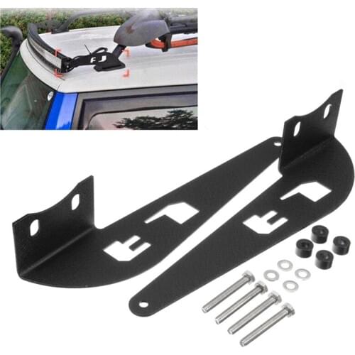 52 Inch Light Bar Roof Rack Top Mounts Windshield Curved Lamp Bracket for Toyota FJ Cruiser