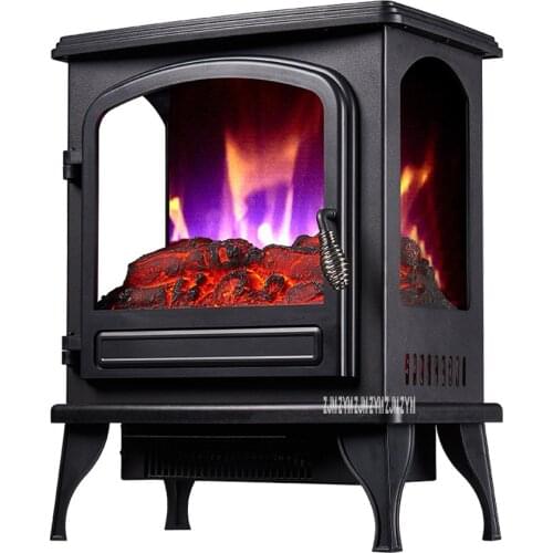 SF-1817 Independent Vertical Electric Fireplace Household Visible Flame Warm Air Blower 2 Gear Single Door Heating Firebox 220V