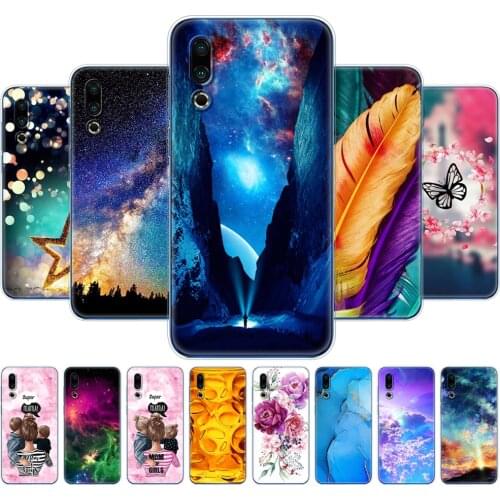 For Meizu 16S Case 6.2'' Cartoon Painted Soft TPU Silicone Cover For Meizu 16 S Phone Back Slim Coque Meizu16S Starry sky
