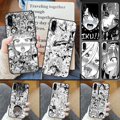 Hentai Anime Girl Faces Phone case For Huawei Honor 6 7 8 9 10 10i 20 A C X Lite Pro Play black fashion back silicone waterproof