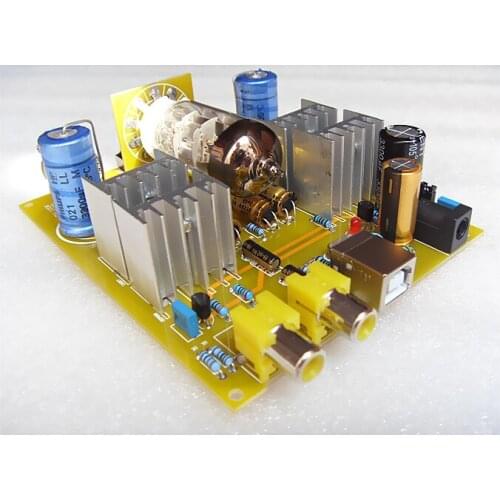 DC24V 6N11 VMOS Tube USB CM102 Decoding A Level HI-FI Tube Amplifier Board 120MM * 92MM