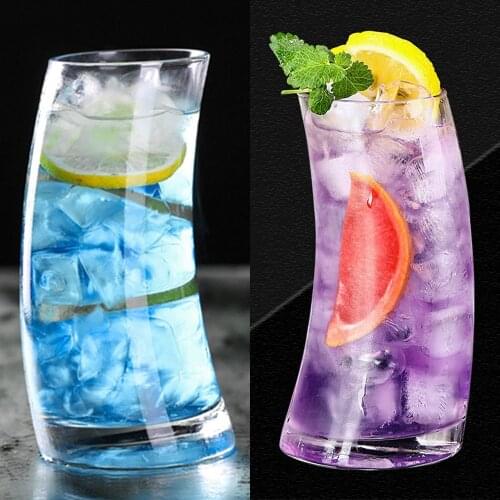 Household juice cup glass clear milk tea cup commercial large beverage cola smoothie cup