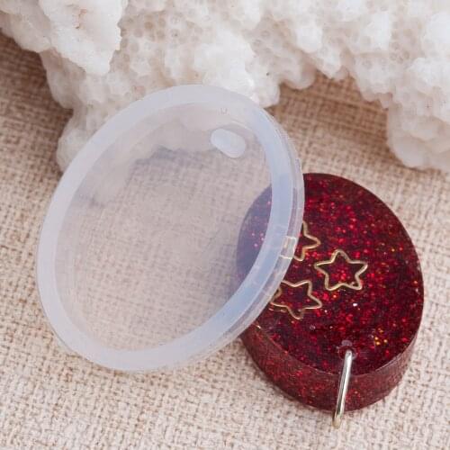 Doreen Box Silicone Resin Mold For DIY Jewelry Making Oval White 28mm(1 1/8") x 21mm( 7/8"),1 Piece 2017 new