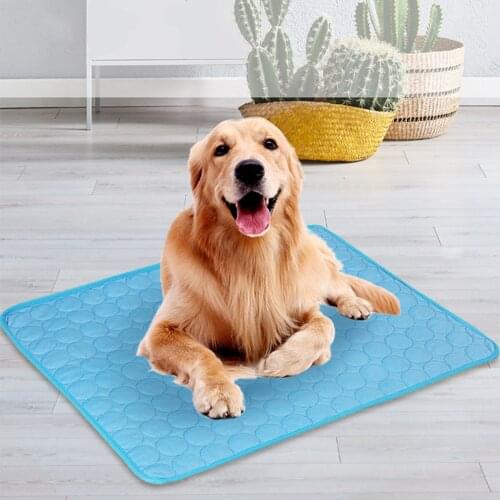 Summer Breathable Cat Pet Dog Cooling Mat Kennel Sofa Floor Mat Washable Pets Sleeping Ice Pads Cushion Outdoor Indoor