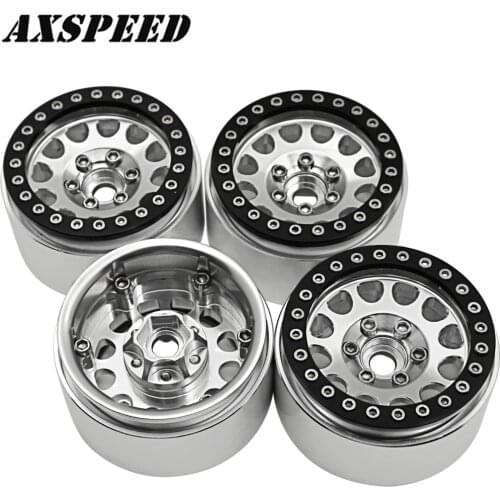 AXSPEED RC Wheels Rims 1.9" Metal Beadlock Wheel Hub for 1/10 RC Crawler Axial SCX10 CC01 D90 TRAXXAS TRX-4 Wraith Parts