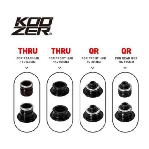 Koozer XM490 Hub Caps MTB Bicycle Hubs Converters ATV Hubs End Cap QR From THRU For The Rear Hub Bicycle Accessories