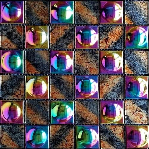 European 3D Cap Colorful Ceramic Glass Mosaic Tiles, for Bathroom Kitchen Backsplash fireplace Showroon Cabinet wal deco