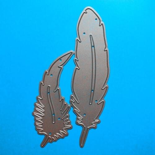 YINISE Metal Cutting Dies For Scrapbooking Stencils Feather DIY Album Cards Decoration Embossing Folder Die Cuts Mold Template