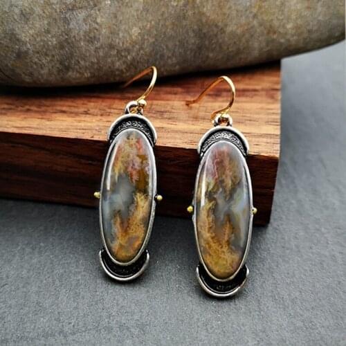 New Fashion Boho Oval Earrings for Women, Elegant Charm Temperament Jewelry, Party Club Accessories Wholesale Products