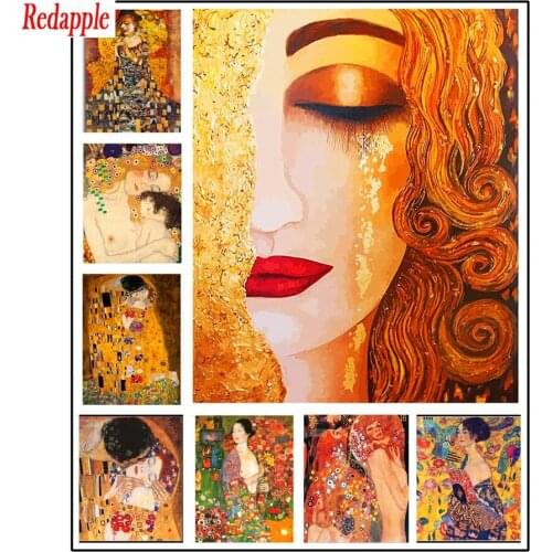 New 5D Diamond Painting Golden tears girl by Klimt Patterns Cross Stitch Kits DIY Diamond Embroidery Pictures of Rhinestones