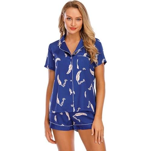 Pyjama Women Clothes Summer Womens Pajamas Sets short-sleeved Sleepwear Suits Girl Fashion Casual Outerwear Sleepwear Night Suit