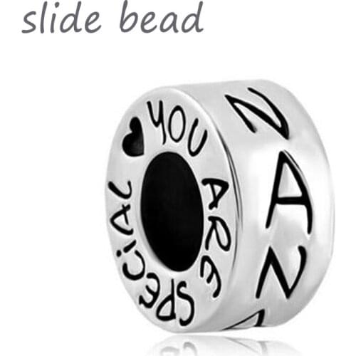 Fit Pandora charm bracelets Nana Heart You Are Special Charm Bracelet Spacer European Bead Beads for jewelry making