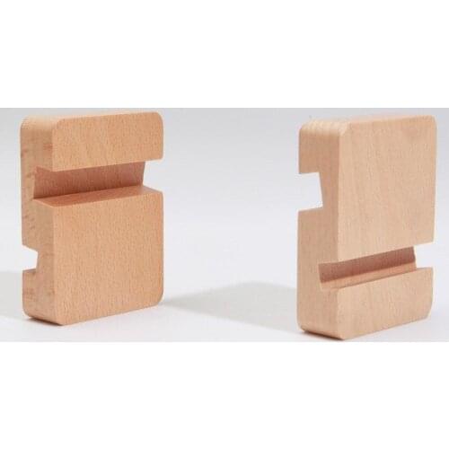 Beech Wooden Cellphone Holder Stand for IPhone Samsung Xiaomi Mobile Table Stand Holder