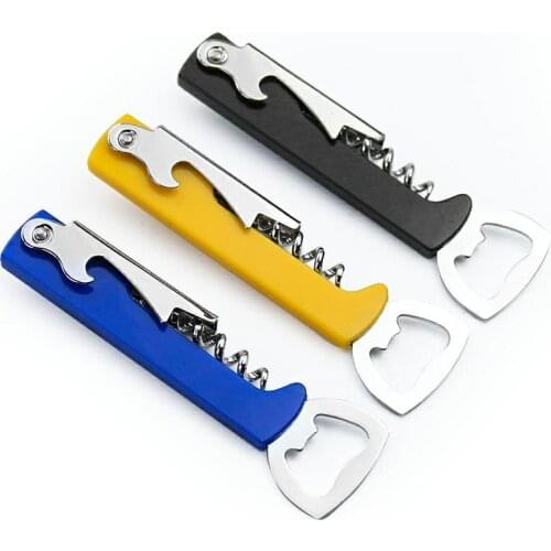 Pro Waiter Friend Stainless Steel Wine Corkscrew Portable Multi-functional Bottle Opener Corkscrew Kitchen Restaurant Gadget