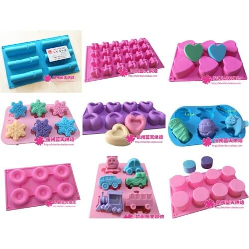 Silicone cake mould chocalate mold baking tools Square love cartoon 6 hole collections kitchen tools