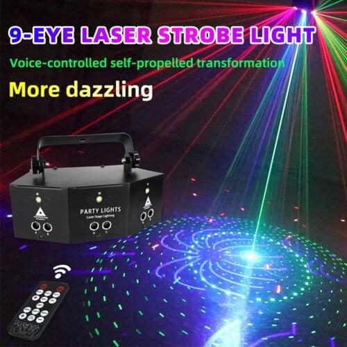 Party Lights RGB Lamp DMX Remote Control Stage Strobe Light Dj Led Light for Halloween Dance Birthday Wedding Show Club Pub