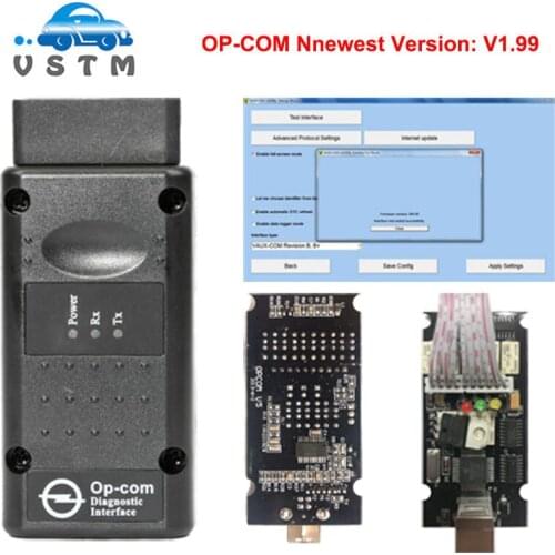 High quality OBD2 OPCOM V1.95 OPCOM 1.99 For O-pel OP COM OP-COM With PIC18F458 Firmware V1.65 Auto Scanner Tool