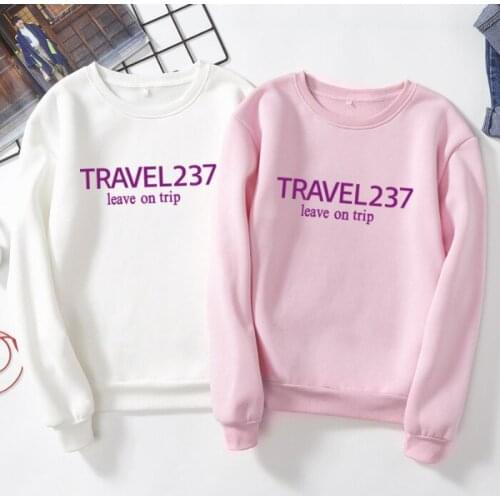 Women Pullover 2019 New Korean Fashion Students Loose BF L Long-Sleeved Female Velvet Hoodie on Behalf