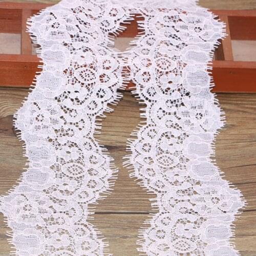150 cm high-quality fashion, high-quality hand-made DIY black flower pattern eyelash lace edge, lace fabric