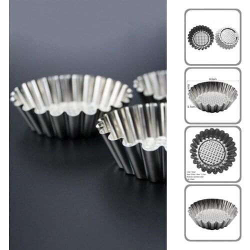 Round Shape 20Pcs Multifunctional Cheese Cakes Baking Molds Silver Color Baking Cups Sturdy for Restaurant