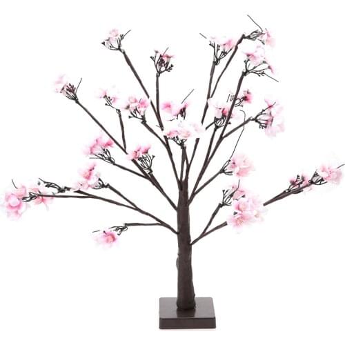 Indoor 24pcs LED Cherry Tree Shape Lamp Home Party Decor Light Bright Romantic And Durable