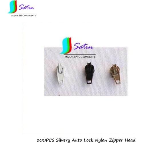 300PCS Silvery Auto Lock Nylon Zipper Head For NO.3 Zipper S0159