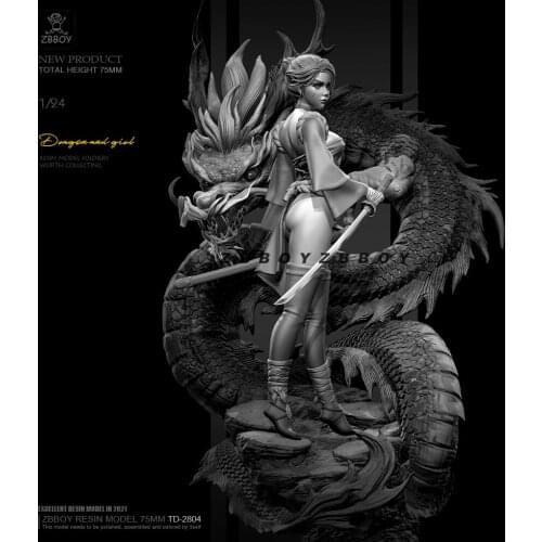 75mm 1/24 Resin figure model kits DIY self-assembled TD-2804