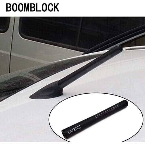 BOOMBLOCK Carbon Fiber Radio FM Car Antenna For Mercedes Renault Alfa Romeo Fiat 500 BMW E39 E46 E90 E60 Mini Cooper Accessories