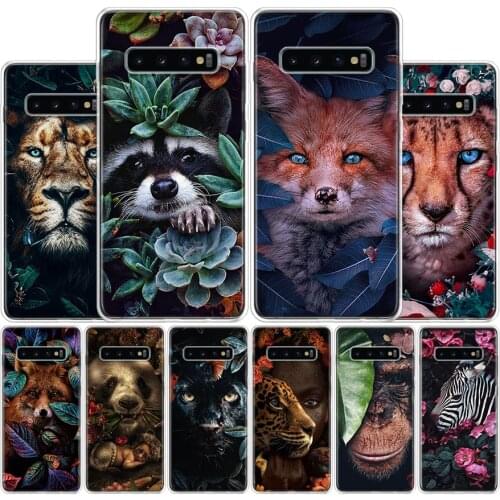 Flower tiger fox leaf animal cat Phone Case For Samsung Galaxy A51 A71 A50S A30S A10 A20E A40 A70 M30S A91 A01 A6 A7 A8 A9 Plus