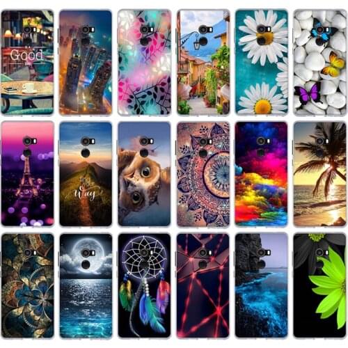 Case For Xiaomi mi mix2 Case For Xiaomi mi mix 2 Case Silicone Scenery Flower Printed Cover For Xiaomi Mix Evo Phone Case Cover
